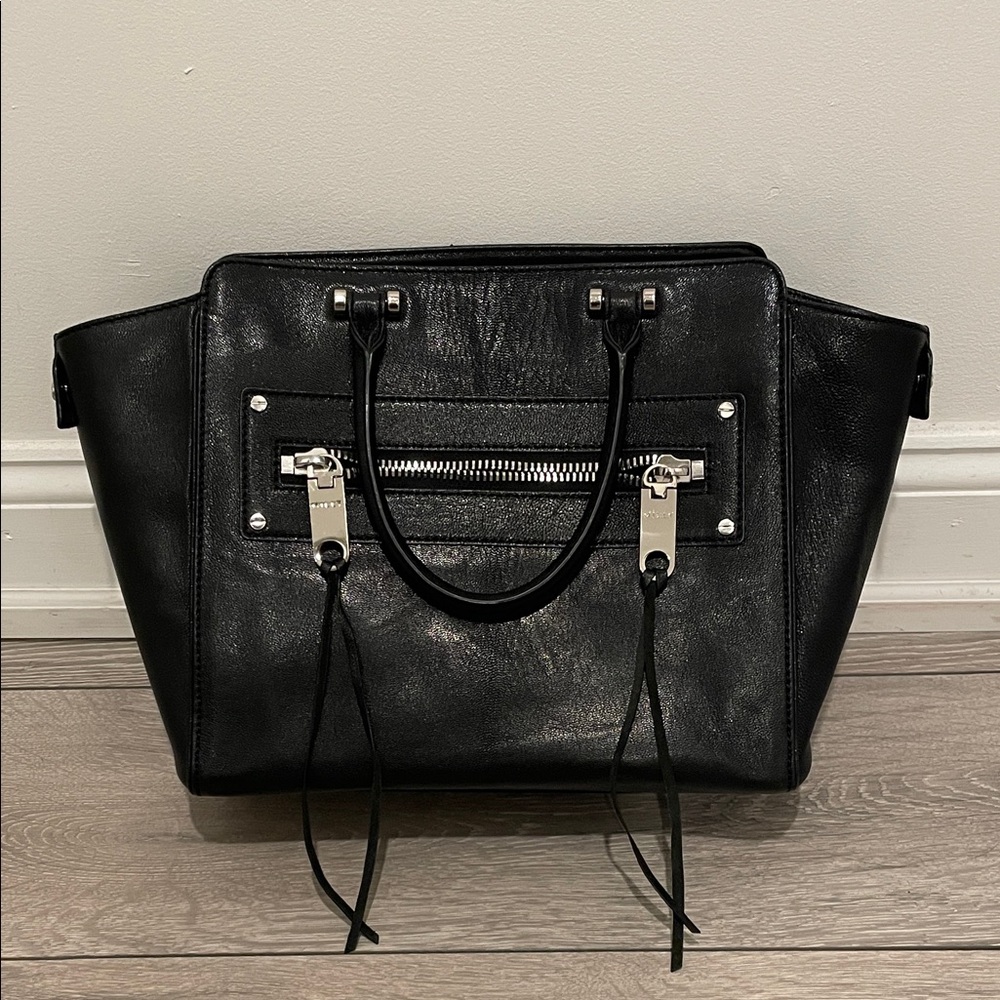 Milly Black Riley Leather Satchel